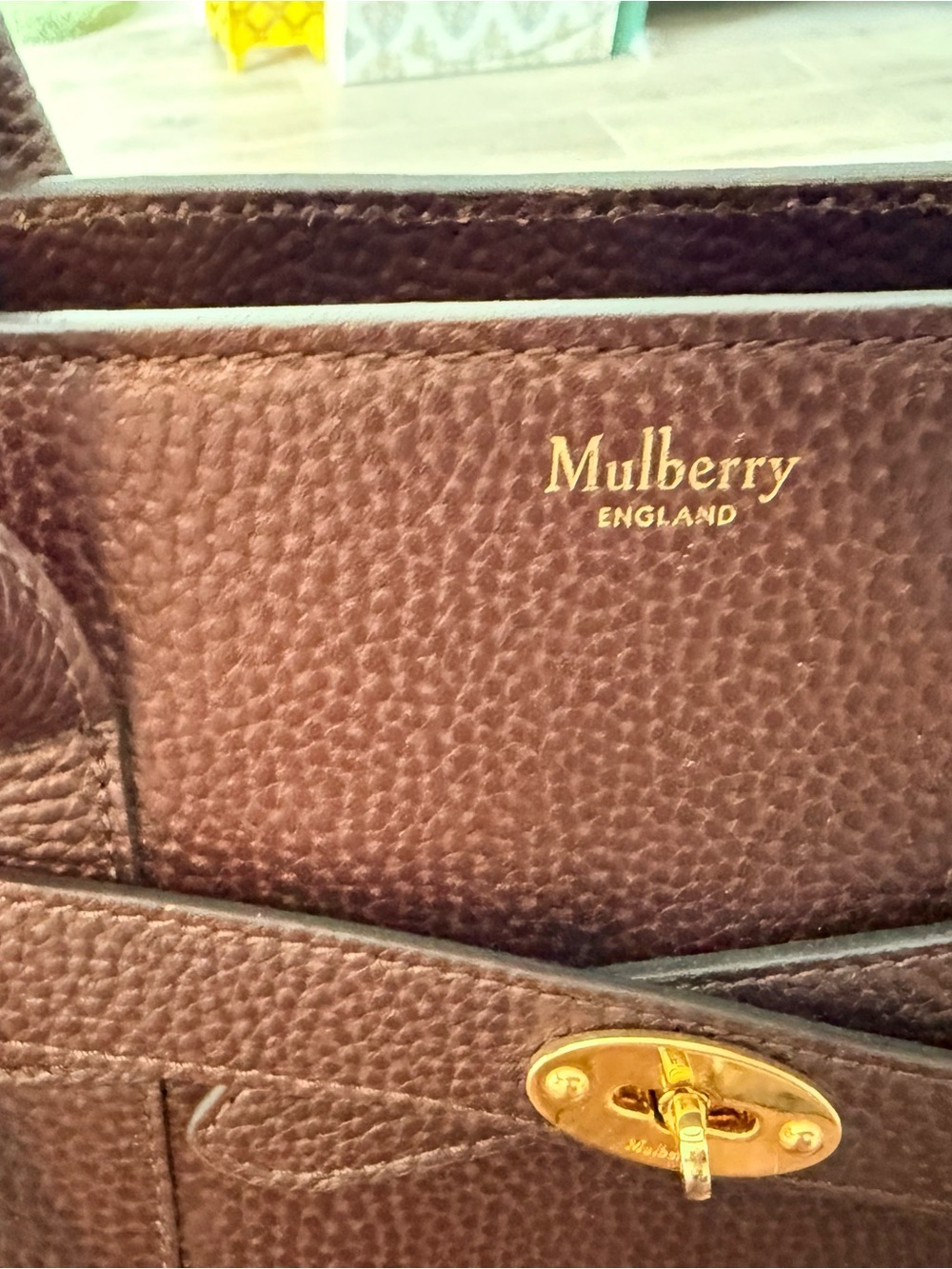 Mulberry Small Bayswater Leather Satchel in Plum - Picture 6 of 8